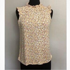 3-28 Adrianna Papell Floral Top Blouse Small